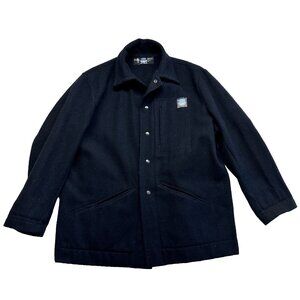 Swanndri Wool Mens Shirt Jacket Size 3XL Black Vintage Snap Button New Zealand